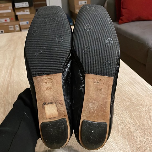 Dolce & Gabbana Black Crinkled Leather Flats - 38.5 - Picture 8 of 10